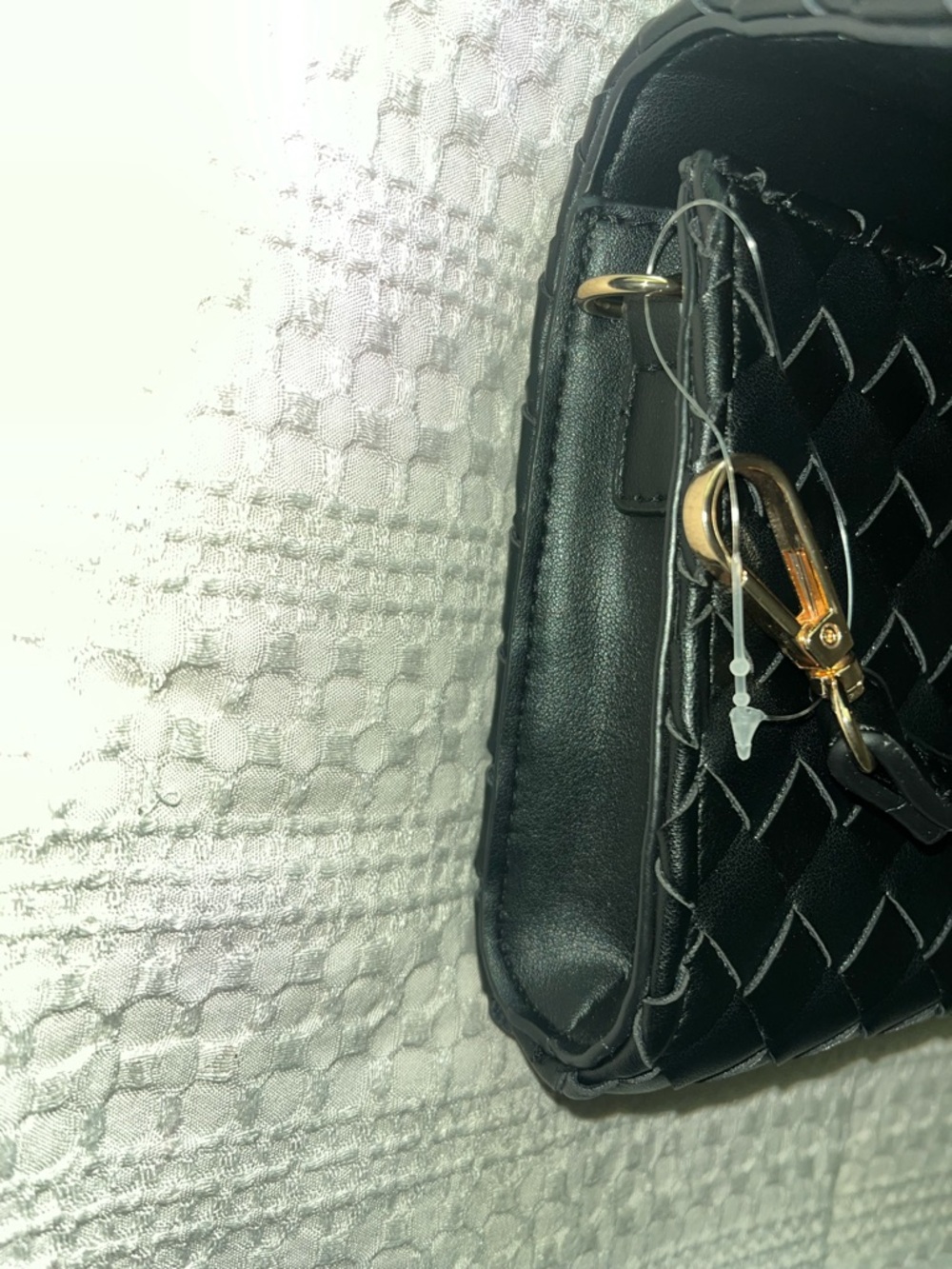 Bethany Black Top Handle Woven Clutch/crossbody Urban Expressions - Picture 6 of 10